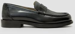 AllSaints bőr mokaszin Bloom Loafer fekete, férfi, M021FC - fekete Férfi 45