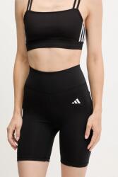 adidas Performance edzős rövidnadrág Optime Essentials fekete, sima, magas derekú, IT2281 - fekete M