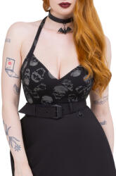 KILLSTAR top de damă KILLSTAR - Dixie Halter - Black/Grey - KSRA013156