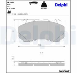 DELPHI Set placute frana DELPHI LP3911 (LP3911)