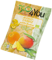 Bio4You Bomboane bio cu mango si portocala, 75 g