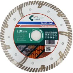 CRIANO Disc DiamantatExpert TURBO Segmentat pt. Beton Ranforsat Usor, Materiale de constructii 150x22.23 (mm) taiere uscata sau umeda, Blue Line Profesional - DXQZ. BTTC. 150 (DXQZ.BTTC.150.22) - criano Disc de taiere