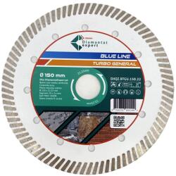 CRIANO Disc DiamantatExpert TURBO pt. Beton Ranforsat Usor, Materiale de constructii 150x22.23 (mm) taiere uscata sau umeda, Blue Line Profesional - DXQZ. BTGU. 150 (DXQZ.BTGU.150.22) - criano Disc de taiere