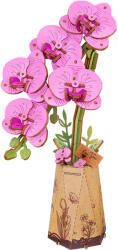 Rowood Puzzle 3D, din lemn, Orhidee roz, 132 piese (TW091)