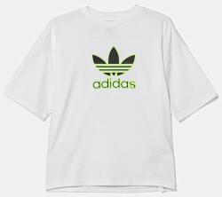 Adidas gyerek pamut póló fehér, nyomott mintás, JV8555 - fehér 134