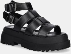 Buffalo szandál Pluto Gld fekete, női, platformos, 1602269-BLK - fekete Női 40