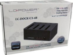 LC-Power LC-DOCK-U3-4B dokkoló állomás Usb 3.2 Gen merevlemezekhez (LC-DOCK-U3-4B)