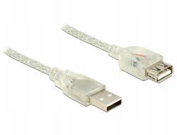 Delock Usb hosszabbító kábel Delock 83881 átlátszó 1 m (4043619838813)