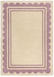 Flair Rugs Covor mov/în culoare naturală țesut manual din lână 160x230 cm Lois Scallop - Flair Rugs Covor