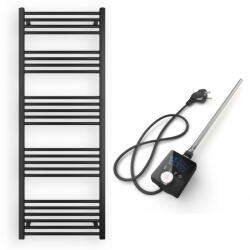  Törölközőszárító radiátor elektromos fűtőpatronnal 60 x 160 cm - Nero Italia AF13-600W (fekete)