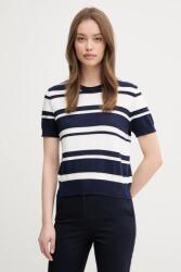 Benetton pamut pulóver könnyű, női, sötétkék, 1294E10D0 - sötétkék S