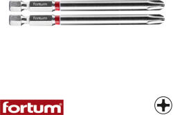 Fortum 4741223 behajtóhegy, S2 acél (1/4"), 2 db - PH3 x 90 mm (4741223)