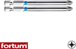 Fortum 4741322 behajtóhegy, S2 acél (1/4"), 2 db - PZ2 x 90 mm (4741322)