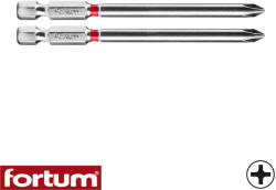 Fortum 4741221 behajtóhegy, S2 acél (1/4"), 2 db - PH1 x 90 mm (4741221)