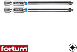 Fortum 4741321 behajtóhegy, S2 acél (1/4"), 2 db - PZ1 x 90 mm (4741321)