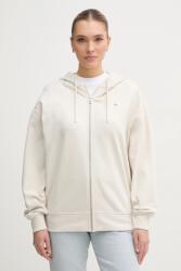 Calvin Klein pamut melegítőfelső bézs, női, sima, kapucnis, J20J225367 - bézs L
