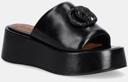 Kurt Geiger London bőr papucs Chelsea Flatform Mule Dr fekete, női, platformos, 3940900109 - fekete Női 41