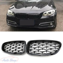 BMW F10 F11 F18 Diamond Style HÜTŐRÁCS VESE LAKK FEKETE M- ES