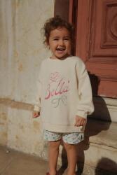 Konges Sløjd gyerek melegítőfelső pamutból RHW X KS BELLA SWEAT GOTS bézs, nyomott mintás, Rosie Huntington Whiteley KS103593 - bézs 104