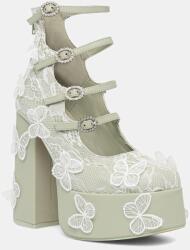 Koi Footwear körömcipő Wild Lotus Butterfly Lace Platform Heels zöld, magassarkú, DBP47 - zöld Női 40