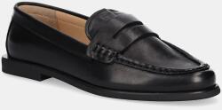 Copenhagen bőr mokaszin Suede fekete, női, lapos talpú, CPH419 - fekete Női 40
