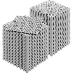 VEVOR Moduláris PVC vízelvezető padlólapok 55 darabos szürke készlet 30x30 cm