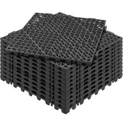 VEVOR PVC vízelvezető padlólap 12 darabos 30x30 cm fekete csúszásmentes moduláris burkolat készlet