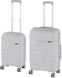 Leziter TraveLux Voyager V gurulós bőrönd szett szürke (LTRVBS-V-GR) - homelux
