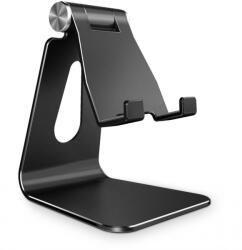 Techsuit - Asztali tartó (Z4a) - Összecsukható funkcióval, telefonhoz, tablethez, maximum 8"-ig - Fekete