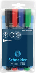 Schneider Permanent marker 1-3 mm kerek végű 4-es készlet SCHNEIDER Maxx 130 (113094) - cartridge