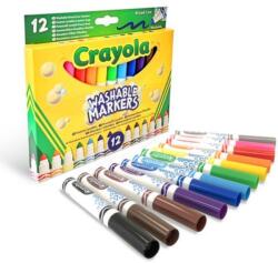 Crayola Crayola: Lemosható, tompahegyű filctoll készlet - 12 db-os (58-8340)