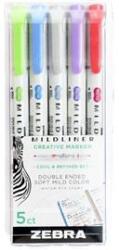 Zebra Mildliner Cool&Refined 5db-os kettős végű szövegkiemelő készlet (ZEBRA_78205) (ZEBRA_78205)