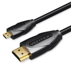 Vention micro HDMI/M -> HDMI/M, (fekete) 1, 5m, kábel