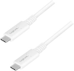 LogiLink USB 4 Gen 3 Type-C kábel, C/M-USB-C/M, PD, AV, 0, 8 m
