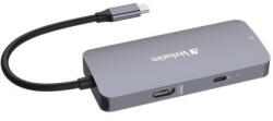 Verbatim USB elosztó-HUB, USB-C PD/1xHDMI/1xRJ45/2xUSB-A 3.2 Gen1, VERBATIM