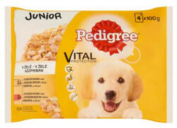 Esselte Kutyaeledel, alutasakos, 4x100 g, PEDIGREE " Junior" , csirke és rizs, marha és rizs