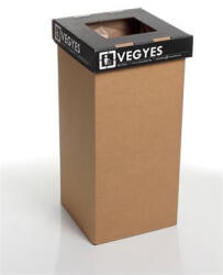 RECOBIN Szelektív hulladékgyűjtő, újrahasznosított, 20 l, RECOBIN " Mini" , fekete
