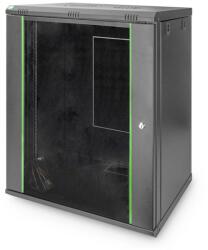 ASSMANN Dynamic Basic 19" 16U 789x600x450mm üvegajtós fekete fali rack szekrény (DN-19 16-U-EC-SW) - megaplace