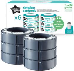 Tommee Tippee Simplee pelenkázó kosár újratöltő készlet, Újrahasznosítható, 6 db
