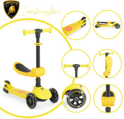 Lamborghini 2IN1 ráülős roller SÁRGA