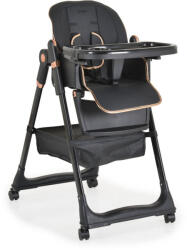  LINDO multifunkciós etetőszék kiegészítőkkel (előke, kanál, villa) FEKETE - babex