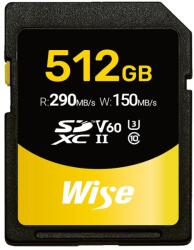 Wise SDXC 512GB U3/UHS-II/V60 (WI-SD-S512)