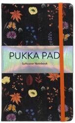 Pukka Pad Bloom A5 192 pagină linia banda de cauciuc jurnal negru (A17357BL2)
