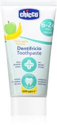 Chicco Toothpaste 6-24m fogkrém gyermekeknek fluoriddal Apple-Banana 50 ml