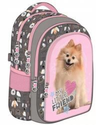 St. Majewski My little friend kutyás ergonomikus iskolatáska, hátizsák - 4 rekeszes - Sweet Pomeranian (688614) (688614)