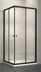 Balneum fekete szögletes zuhanykabin premium zuhanytálcával 90x90 (MR-5006-90-Black-MR-610)