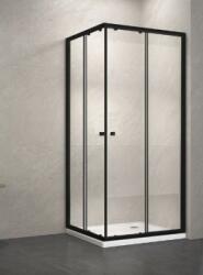 Balneum fekete szögletes zuhanykabin zuhanytálcával 90x90 (MR-5006-90-Black)