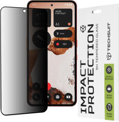 Techsuit - 111D Adatvédelem Teljes Ragasztó - Nothing CMF Phone 2 Pro - Fekete üvegfólia