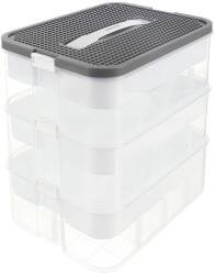 KRUZZEL Tárolódoboz építőjátékhoz, 22 l, 3 szintes