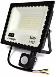 PRONETT XJ4886 Halogén LED reflektor, IP67, hideg fehér, 3500 lm, 50 W, mozgásérzékelős (49885)